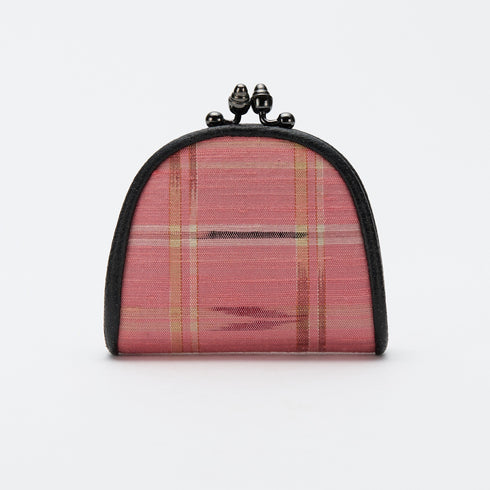 元祖筬園紅花紬 がま口