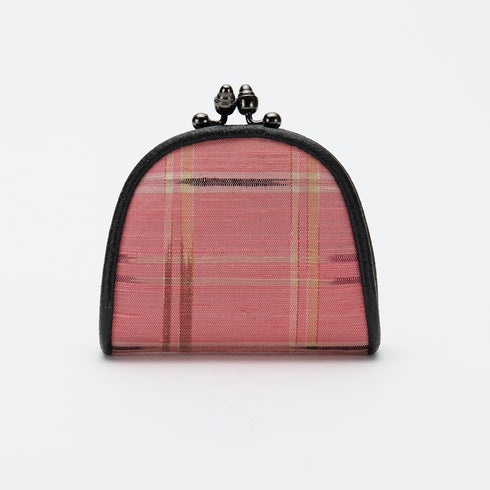 元祖筬園紅花紬 がま口