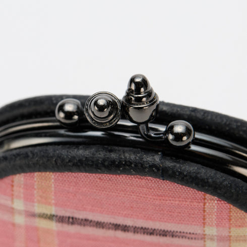 元祖筬園紅花紬 がま口