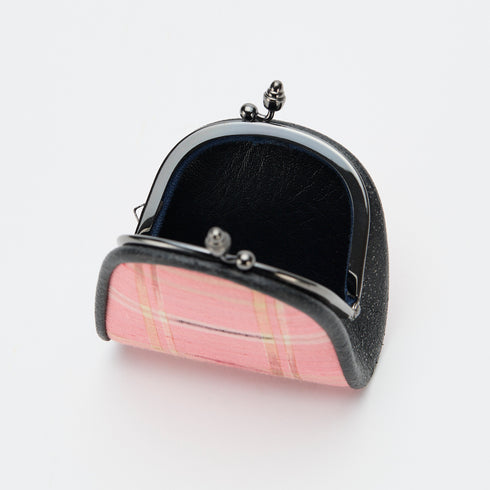 元祖筬園紅花紬 がま口