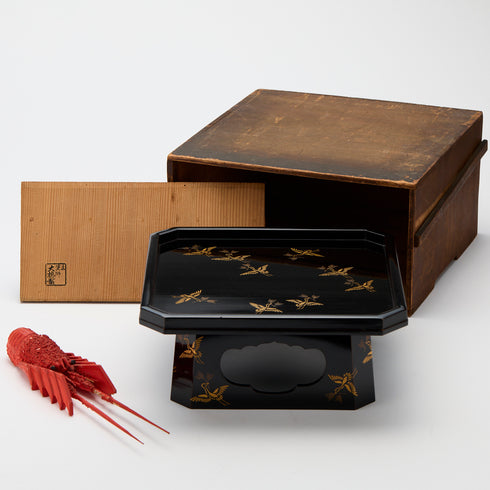 お膳 縁起物エビ